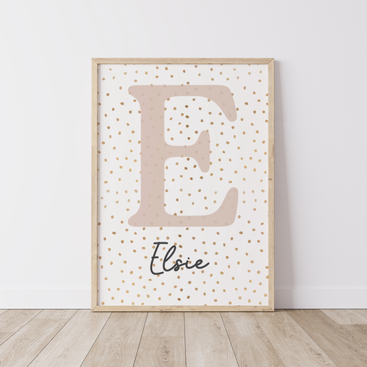 Personalised Nursery Initial Print