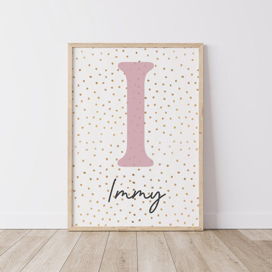 Personalised Nursery Initial Print