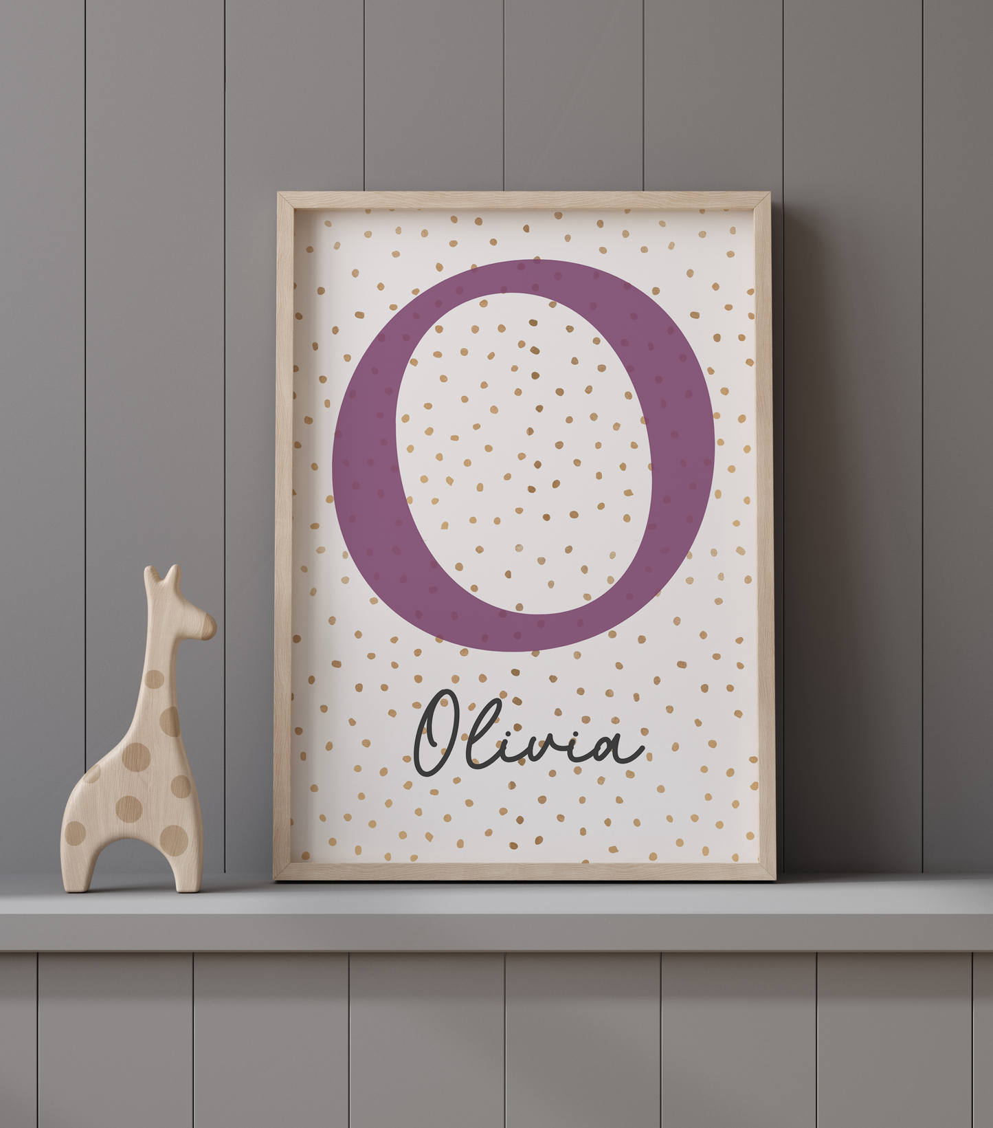 Personalised Nursery Initial Print